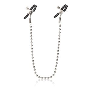 Nipple Clamps Silver Beaded is body jewelry from California Exotic Novelties. The Nipple Play Silver Beaded Nipple Clamps are the perfect exotic adornment for sensitive nipple stimulation and satisfying extended nipple play. The easy squeeze