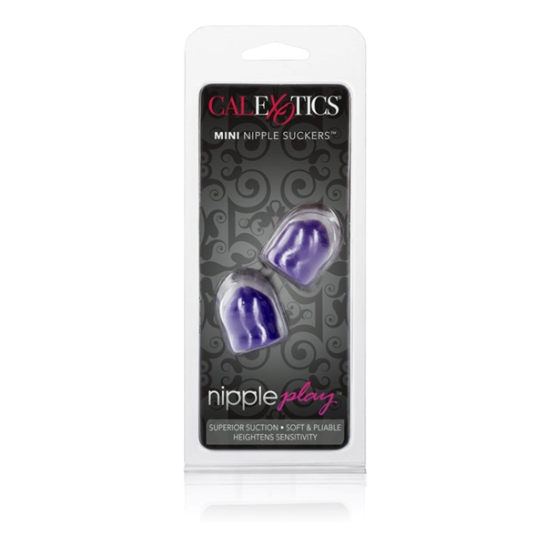 Nipple Play Mini Nipple Suckers Purple from California Exotic Novelties. Indulge in exotic stimulation fun with the discreet Nipple Play Mini Nipple Suckers. The small and perfectly formed squeezable nipple suckers are perfect for erotic and sensual play.