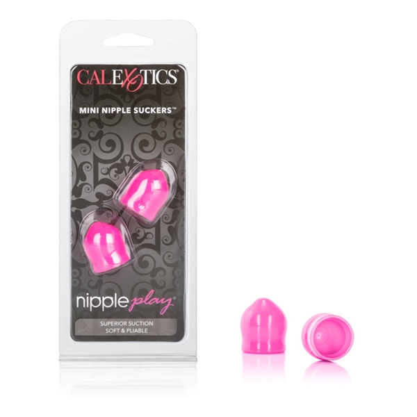 Nipple Play Mini Nipple Suckers Pink from California Exotic Novelties. Indulge in exotic stimulation fun with the discreet Nipple Play Mini Nipple Suckers. The small and perfectly formed squeezable nipple suckers are perfect for erotic and sensual play. U