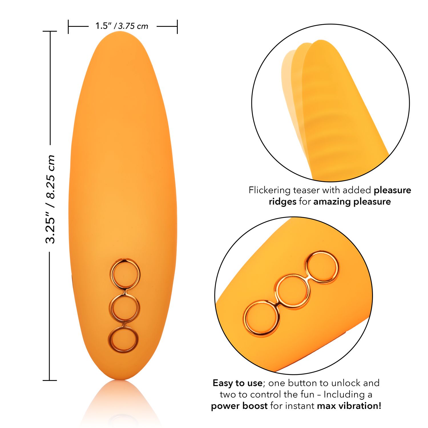 Indulge in wave after wave of pleasure as the California Dreaming Hollywood Hottie massager flickers against your most sensual sweet spots. The 10 intense vibration functions