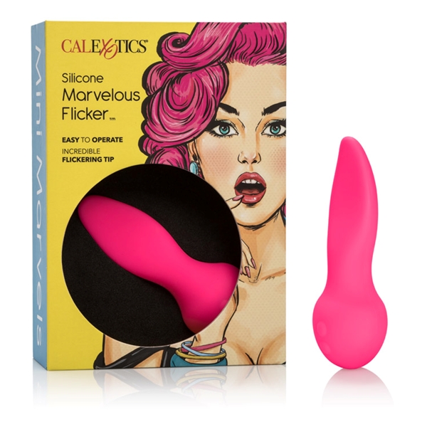 Mini Marvels Silicone Marvelous Flicker Pink Tongue Vibrator from California Exotic Novelties. This one really speaks my language! Tantalize and tease your most intimate sweet spots with the Mini Marvels Marvelous Flicker. The rechargeable