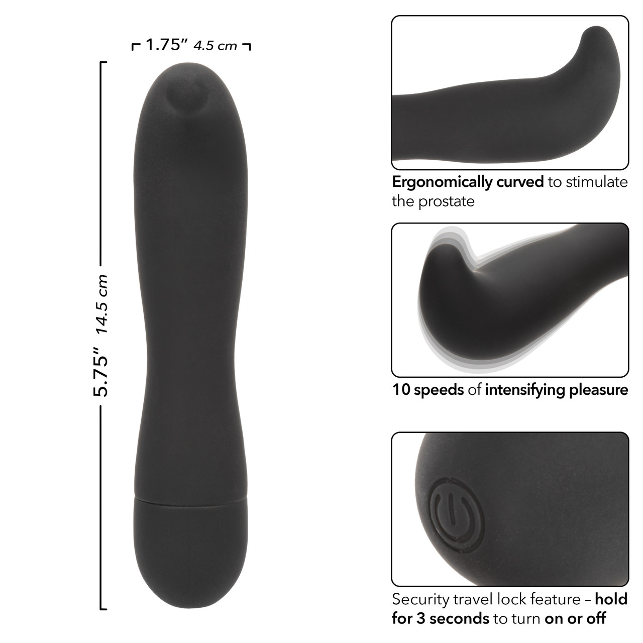 Experience expertly targeted pleasure with the Dr. Joel Kaplan® Rechargeable Prostate Probe