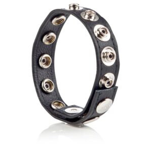 Colt 8 Leather C/B Strap Fastener from California Exotic Novelties. The Colt 8 Snap Fastener Leather Strap is soft and supple
