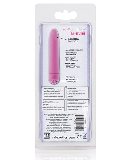 First Time Mini Pink Vibe Pleasure Toys from California Exotic Novelties is velvety soft pleasure products designed for first time or experienced users. Awarded Best in Business 2022 in the Health and Wellness Category by Inc. Magazine! Make it a memorabl