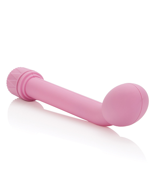 First Time G Spot Tulip Vibe Pink Pleasure Toys Hard Vibrator from California Exotic Novelties. Velvety soft pleasure products designed for first time or experienced users. The velvety soft First Time Power G is a stylish pleasure tool that is designed to