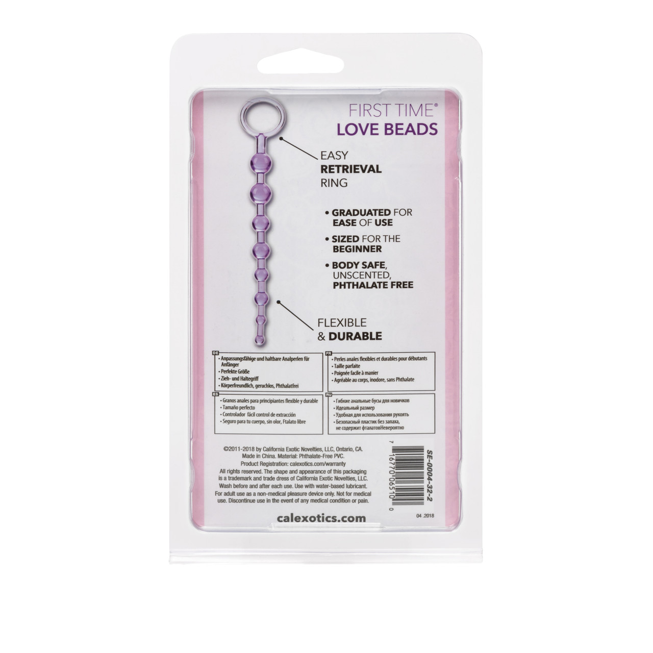 First Time Love Beads Purple Pleasure Toys from California Exotic Novelties. Introduce a new level of intimacy to your personal and pleasurable play time