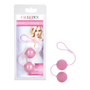 First Time Love Balls Duo Lovers Pink Pleasure Toys from California Exotic Novelties. Velvety soft pleasure products designed for First Time or experienced users. Perfectly weighted for the beginner. Sculpted to fit and pleasure your most intimate inner p