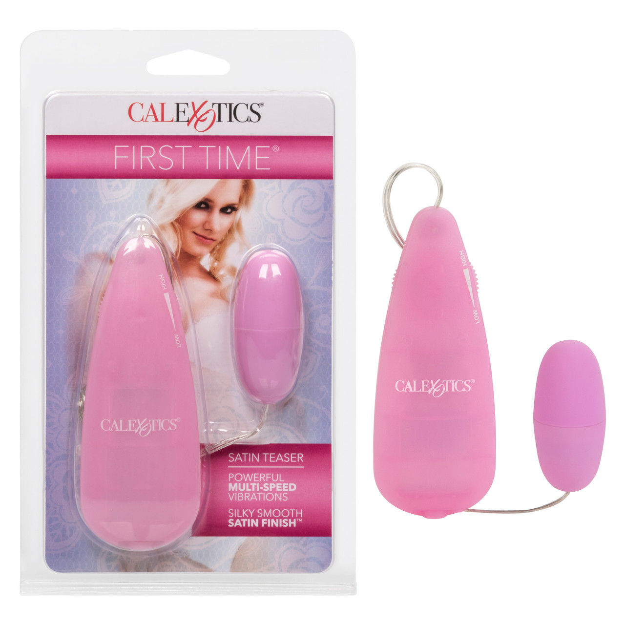 First Time Satin Teaser Pink Vibrating Bullet from California Exotic Novelties. Take your intimate pleasure to new levels with the First Time Satin Teaser. The power packed