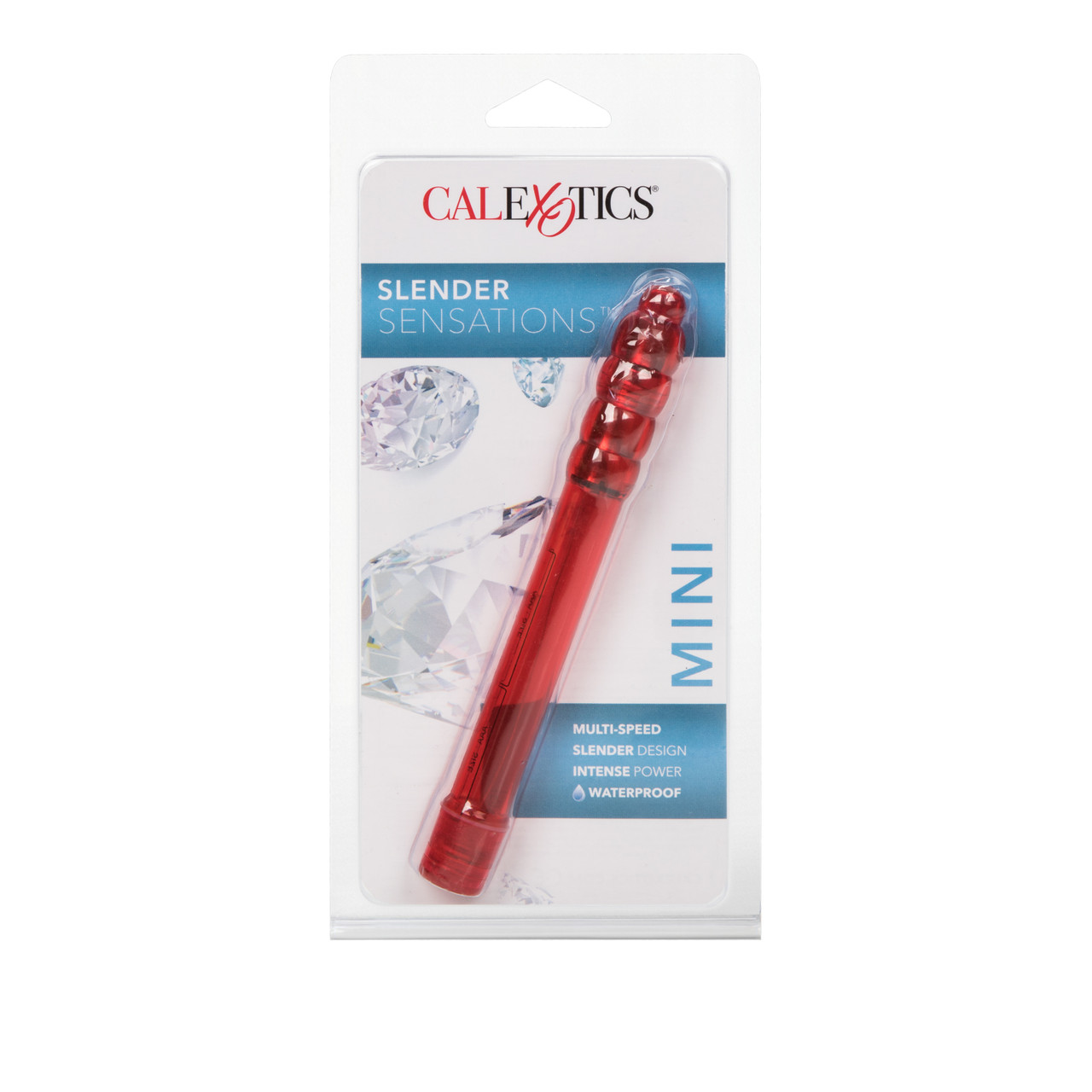 Slender Sensations Hard Vibes Red Vibrator Pleasure Toys from California Exotic Novelties. Ultra thin massager with pleasure point tip. The perfect massager slim