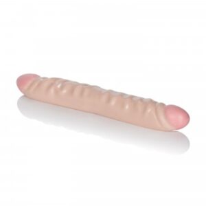 Ivory Duo 12 inches Double Dong Veined from California Exotic Novelties. Get the ultimate orgasmic experience for two and double up with our ivory 12 inches Veined Double Dong