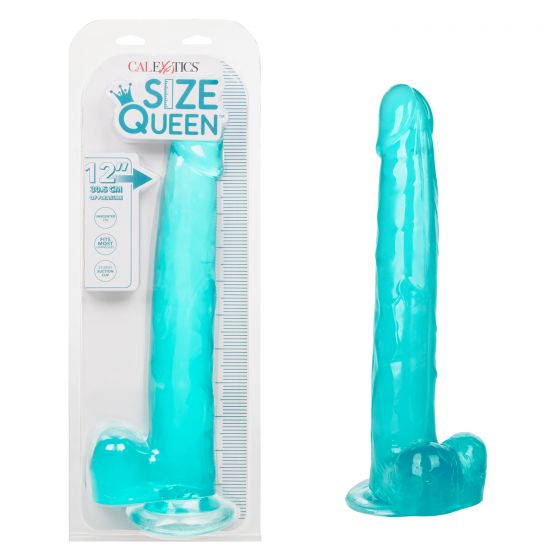 Size Queen 12 inches Blue Dildo from California Exotic Novelties. For the Size Queen who knows exactly what they want
