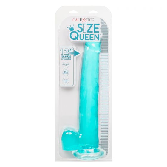 Size Queen 12 inches Blue Dildo from California Exotic Novelties. For the Size Queen who knows exactly what they want