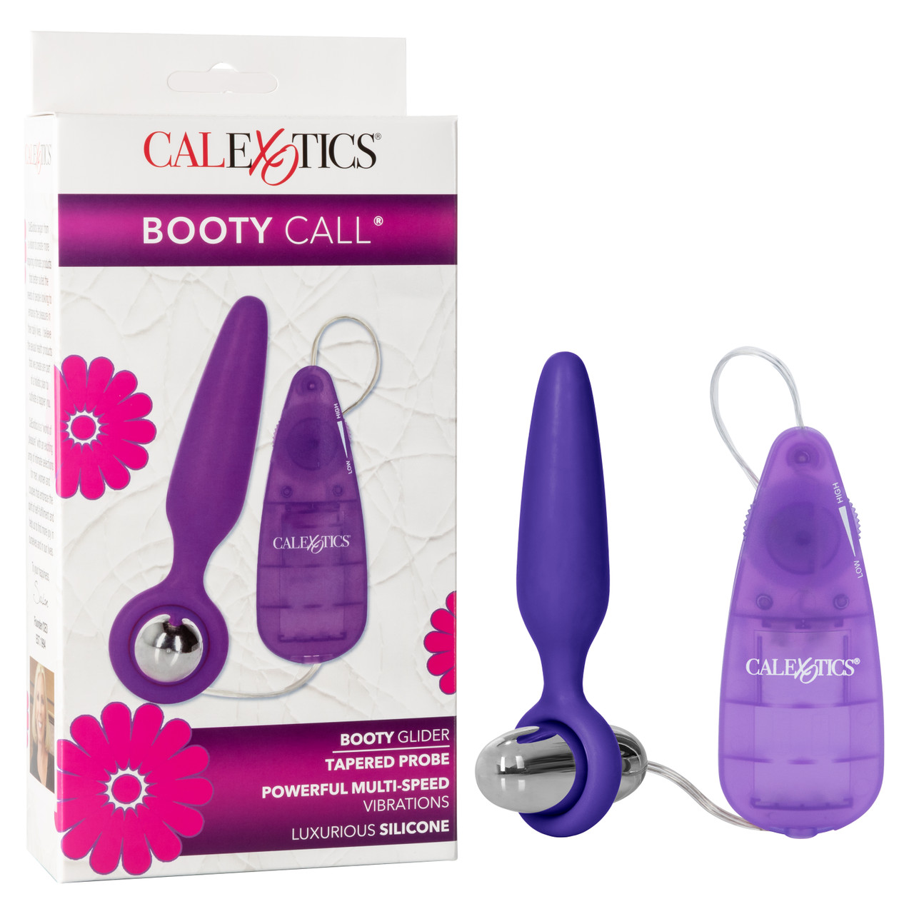 Booty Call Booty Glider Tapered Probe Purple. Double up the fun with the Booty Call Booty Glider. The dual purpose probe features a smooth head as well as an intimate massage function to give you twice the stimulation and so much versatility. Bringing tog