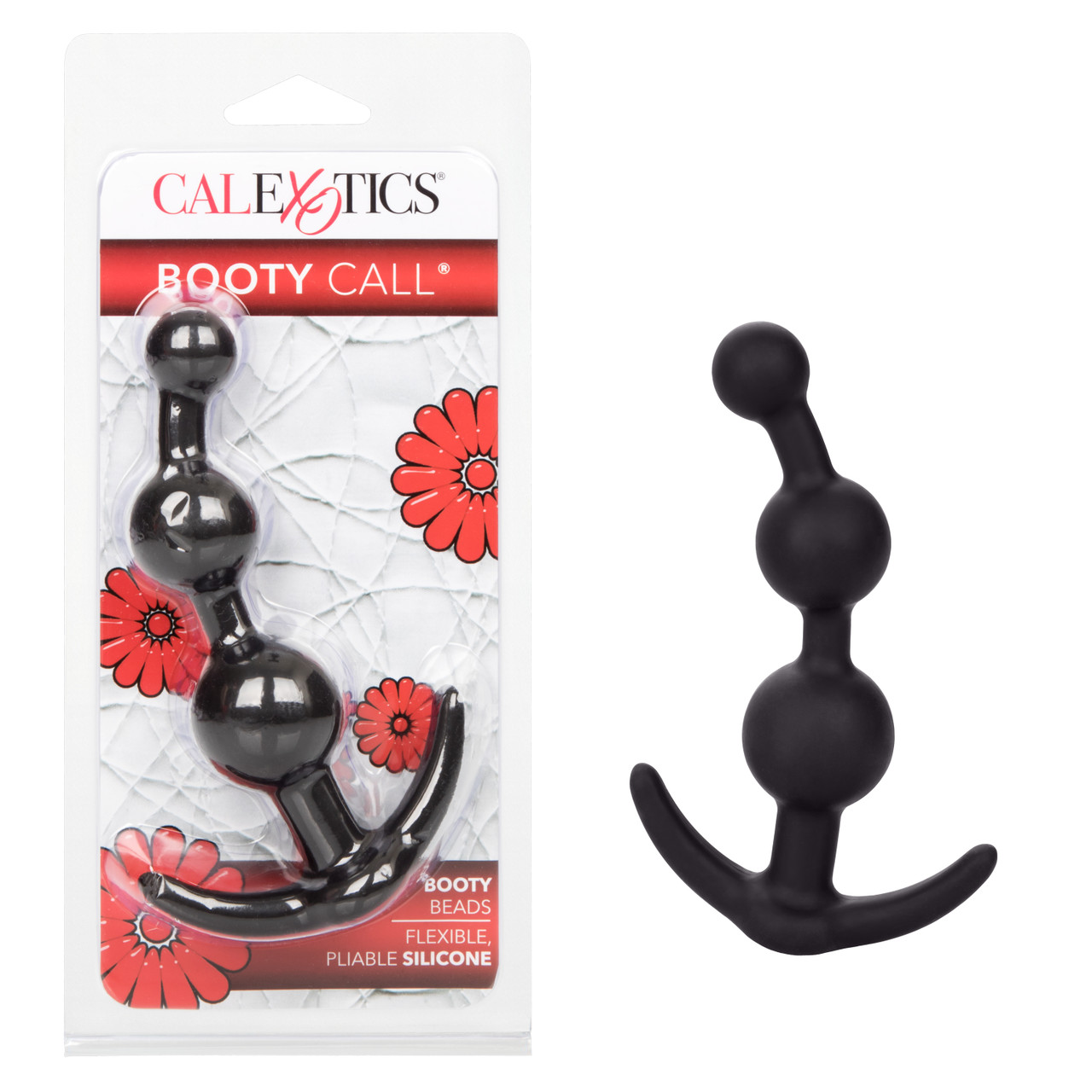 Booty Call Booty Beads Black from California Exotic Novelties. Add a sense of romance and adventure into the bedroom and take your love to new heights with the Booty Call Booty Beads. The sensual intimate beads will offer users maximum satisfaction and an