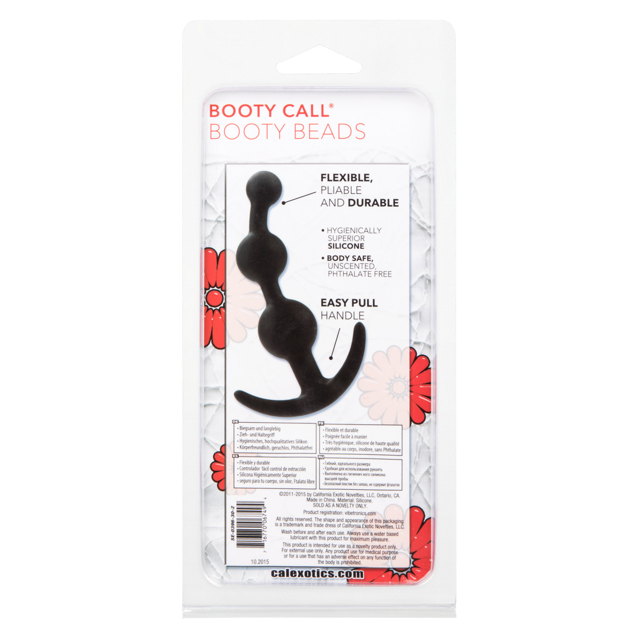 Booty Call Booty Beads Black from California Exotic Novelties. Add a sense of romance and adventure into the bedroom and take your love to new heights with the Booty Call Booty Beads. The sensual intimate beads will offer users maximum satisfaction and an