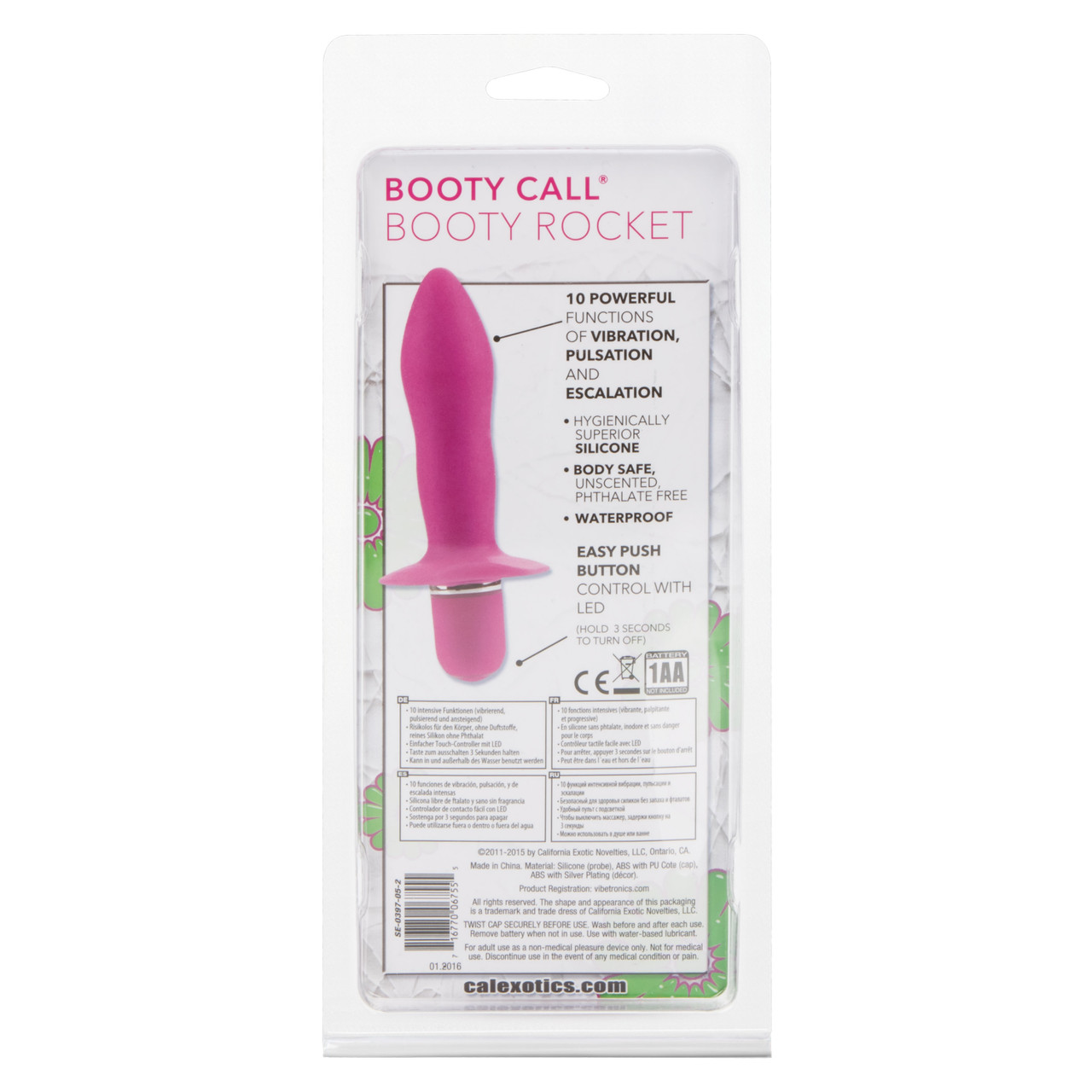 Booty Call Booty Rocket Pink Anal Probe from California Exotic Novelties. Enjoy endless pleasure with the Booty Call Booty Rocket