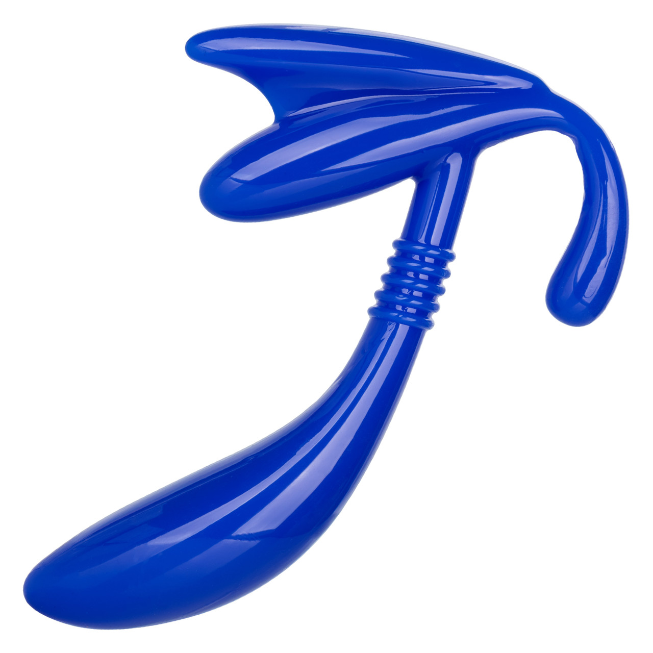 Apollo Curved Prostate Probe Blue from California Exotic Novelties. For gratifying prostate pleasure