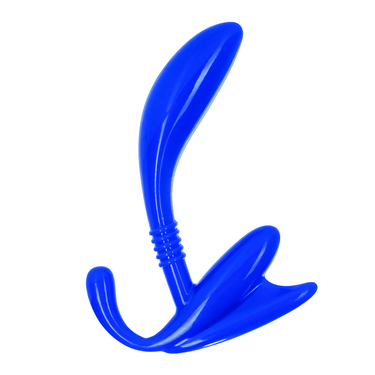Apollo Curved Prostate Probe Blue from California Exotic Novelties. For gratifying prostate pleasure