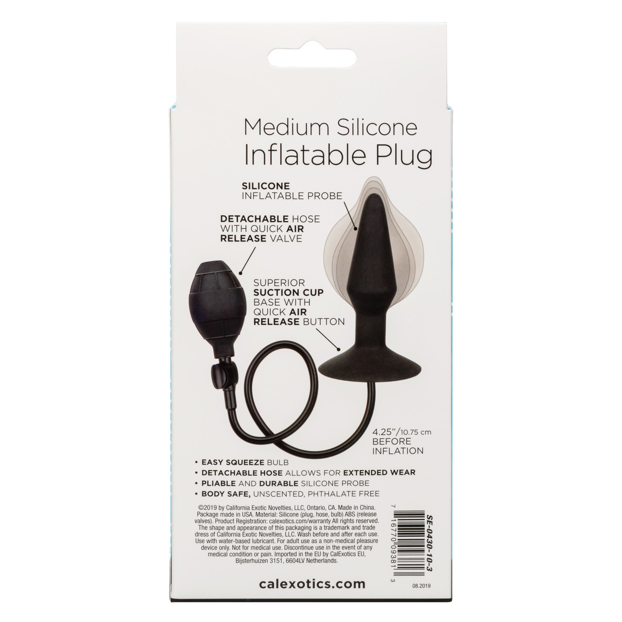 The Cal Exotics Medium Silicone Inflatable Plug is a one of a kind Anal Probe with inflatable body