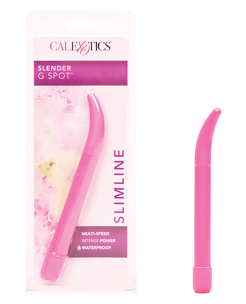 Slender G-Spot 7 inches Pink Hard Vibrator from California Exotic Novelties. When discretion is the key