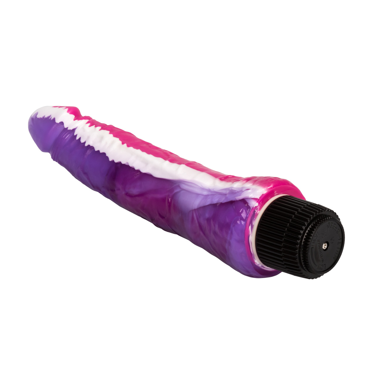 Funky Jelly Vibe 7.5 inches Pink Purple from California Exotic Novelties is one of the most unique sex toys out there! The Funky Jelly Vibe is a super soft and pliable multi-speed stimulator that is perfect for intimate solo fun. Use the battery operated