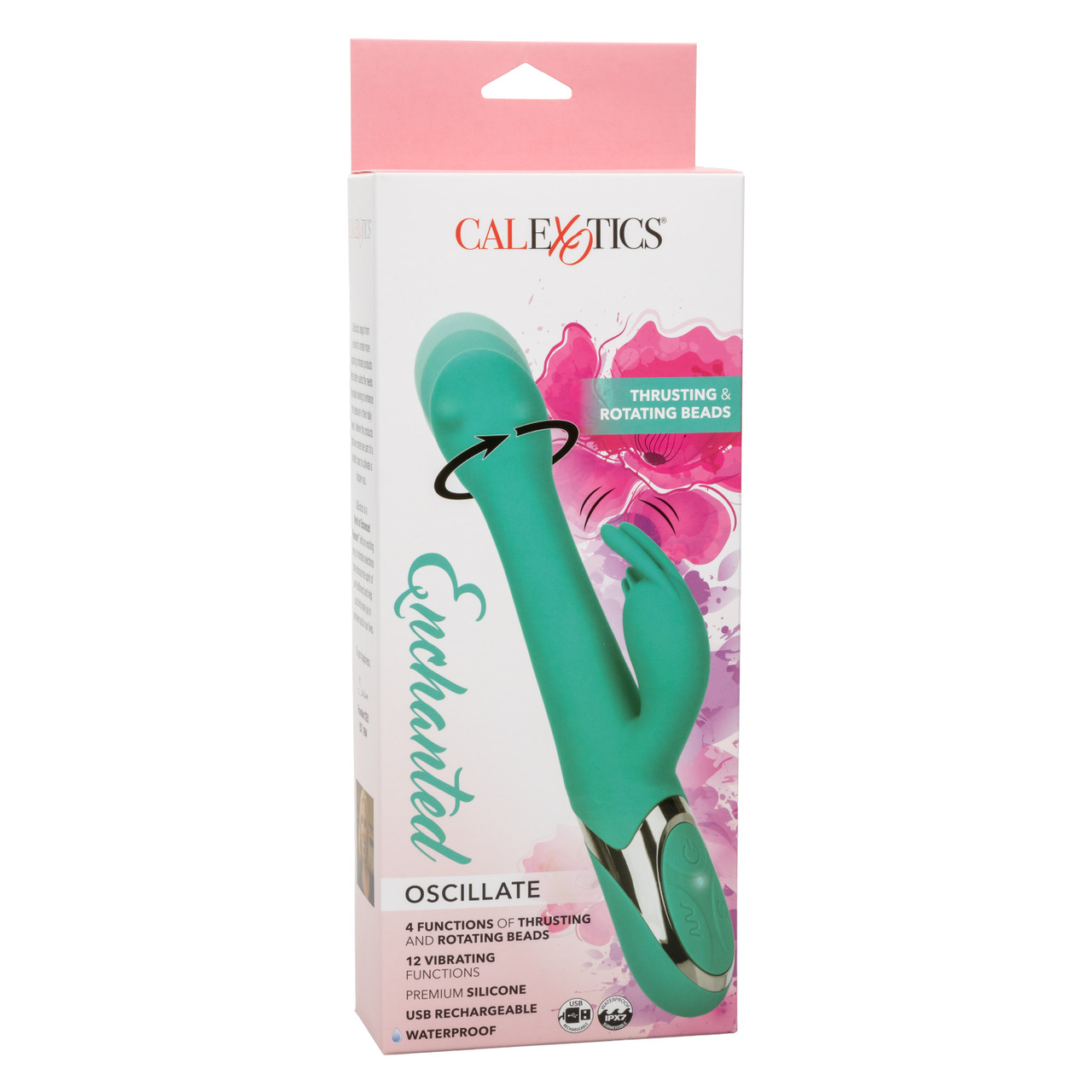 Enchanted Oscillate Green Rabbit Vibrator from California Exotic Novelties. Introducing the Enchanted Oscillate