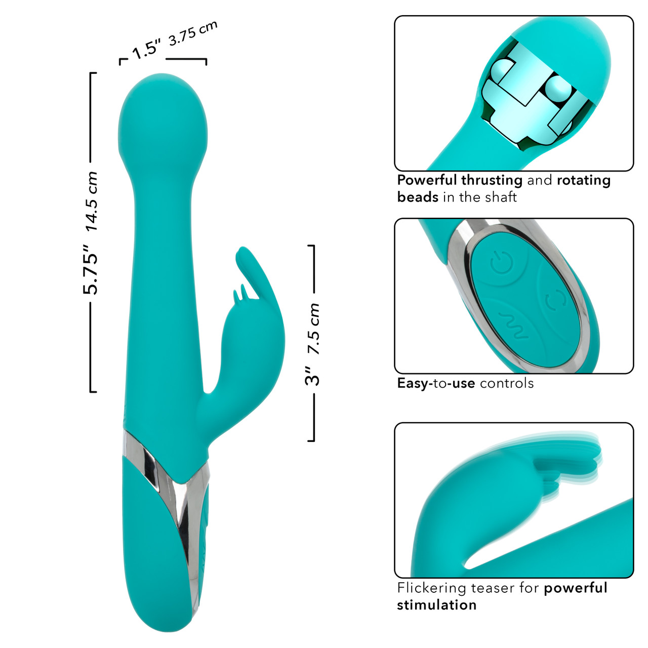 Enchanted Oscillate Green Rabbit Vibrator from California Exotic Novelties. Introducing the Enchanted Oscillate