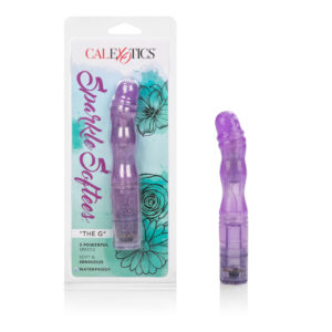 Sparkle Softees Purple Vibrator The G from California Exotic Novelties. The exotic Sparkle Softees G stimulator is ultra sensuous