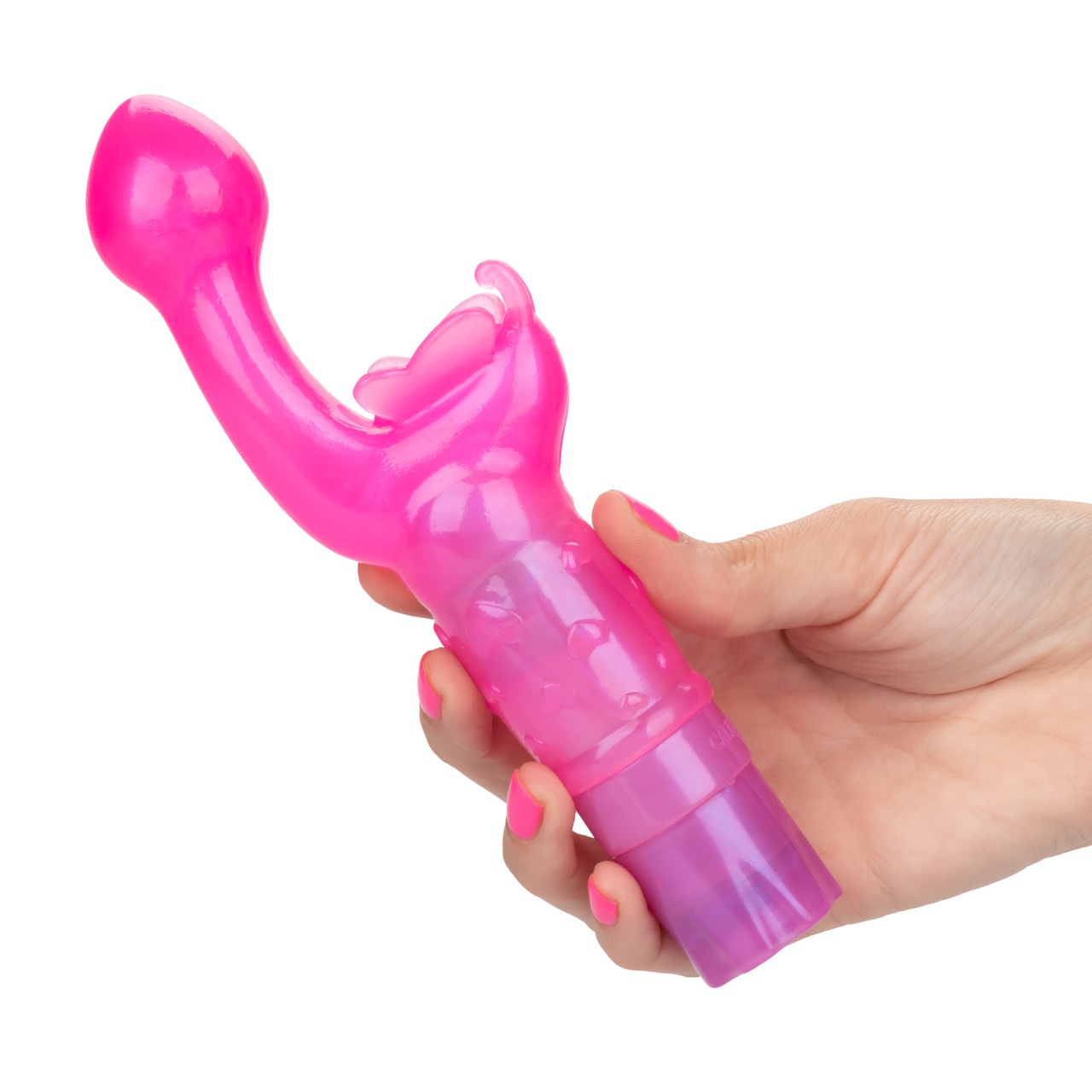 Butterfly Kiss Pink Vibrator from Cal Exotics. The ultra feminine Butterfly Kiss is the ultimate sensual pleasure tool for her. The multi-speed
