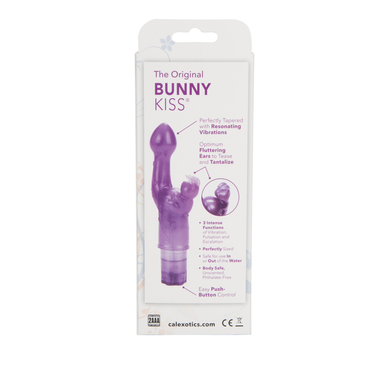 The Original Bunny Kiss Purple Vibrator. The ultimate in female arousal! The Original Bunny Kiss is the ultimate power packed intimate Massager with her orgasmic pleasure in mind. The multi-speed Arouser is super soft and delicately shaped to tantalize
