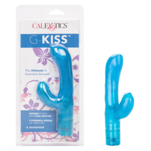 The ultimate in female arousal! G Kiss Blue Vibrator has dual motors for the ultimate in feminine arousal! Enjoy erotic sensual sensations whenever you are in the mood