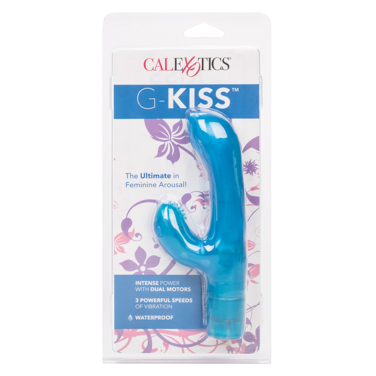 The ultimate in female arousal! G Kiss Blue Vibrator has dual motors for the ultimate in feminine arousal! Enjoy erotic sensual sensations whenever you are in the mood