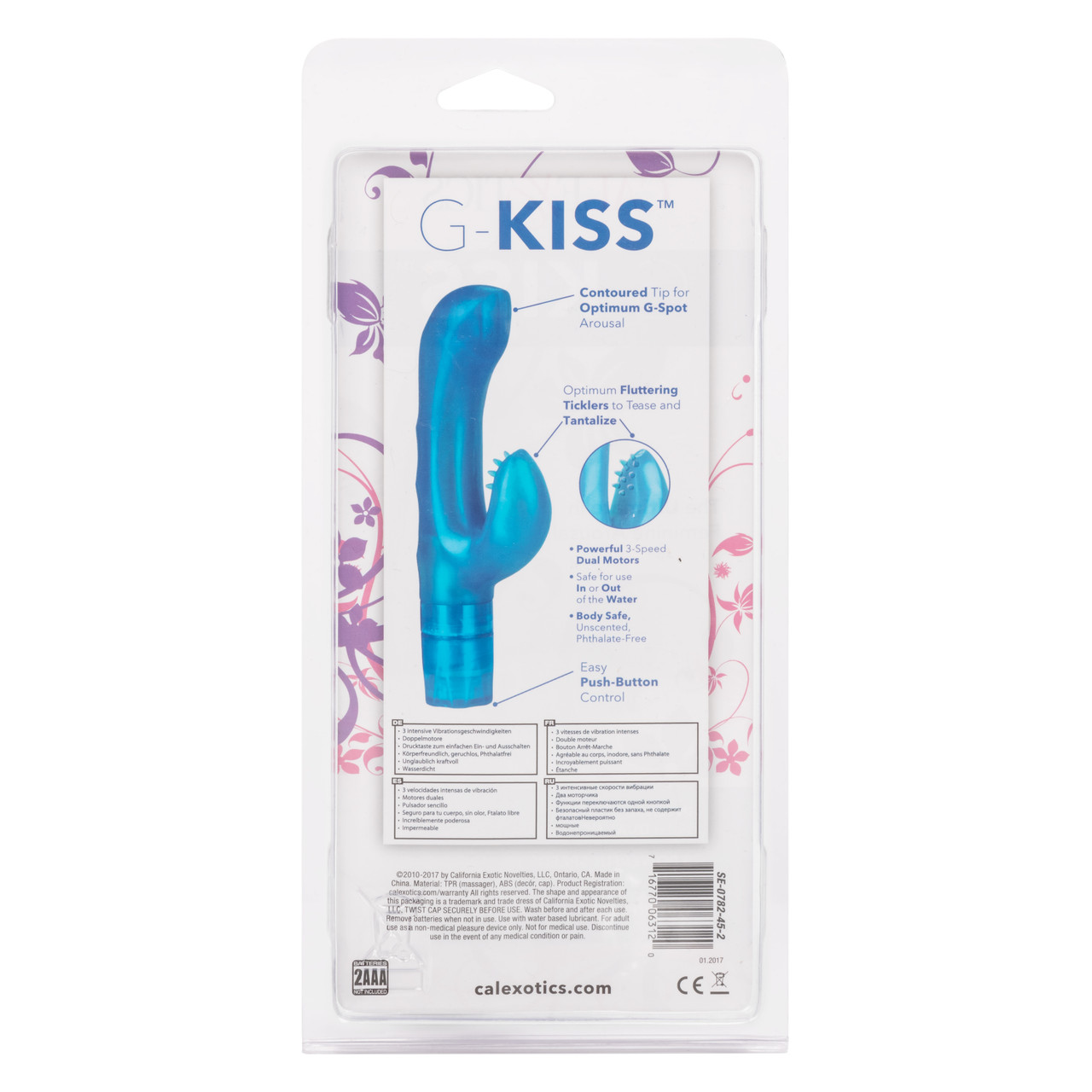 The ultimate in female arousal! G Kiss Blue Vibrator has dual motors for the ultimate in feminine arousal! Enjoy erotic sensual sensations whenever you are in the mood