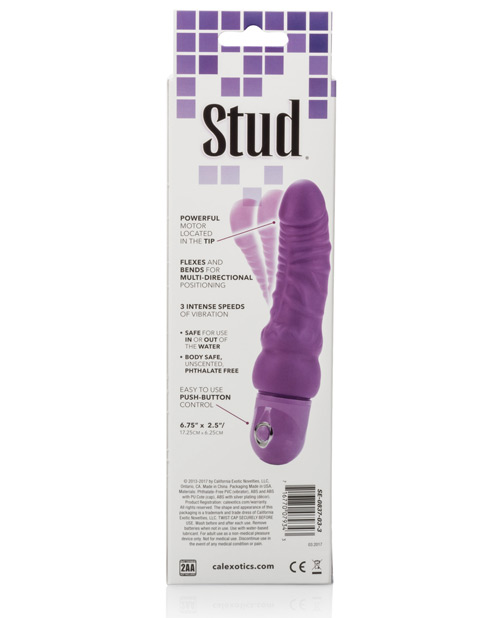 Bendie Power Stud Curvy Purple Vibrator. Soft