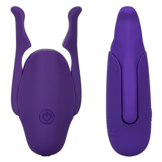 Nipple Play Rechargeable Nipplettes Purple from California Exotic Novelties. Blur the borders between pleasure and pain even further with the game changing Nipple Play Rechargeable Nipplettes. This daring designer nipple clamp set features 12 independentl