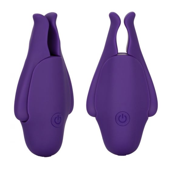 Nipple Play Rechargeable Nipplettes Purple from California Exotic Novelties. Blur the borders between pleasure and pain even further with the game changing Nipple Play Rechargeable Nipplettes. This daring designer nipple clamp set features 12 independentl