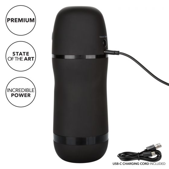 Optimum Power Pulsar Stroker from California Exotic Novelties. Wrap yourself in next level pulsing pleasure with the powerful Optimum Power Pulsar Stroker. This totally self contained vibrating Masturbator was made to envelop the senses with a fully custo