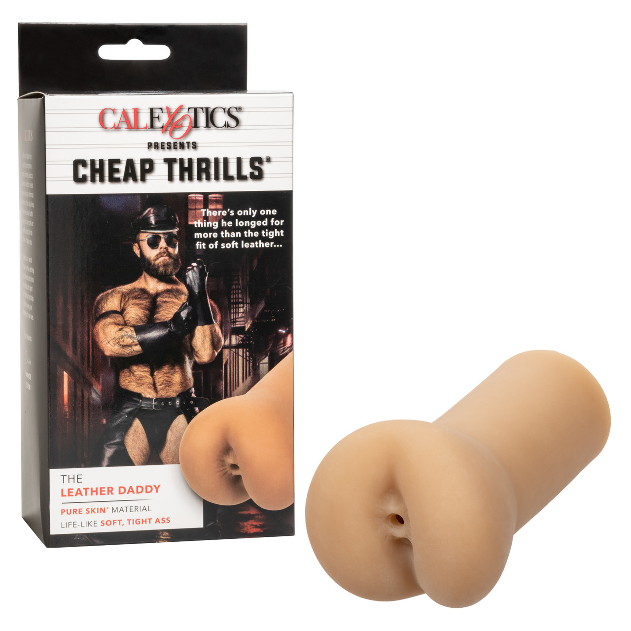 Cheap Thrills The Leather Daddy Stroker Ivory Light Skin Tone Beige from California Exotic Novelties. There is only one thing he longed for more than the tight fit of soft leather. Indulge in thrilling wet dreams with the naughty Cheap Thrills The Leather