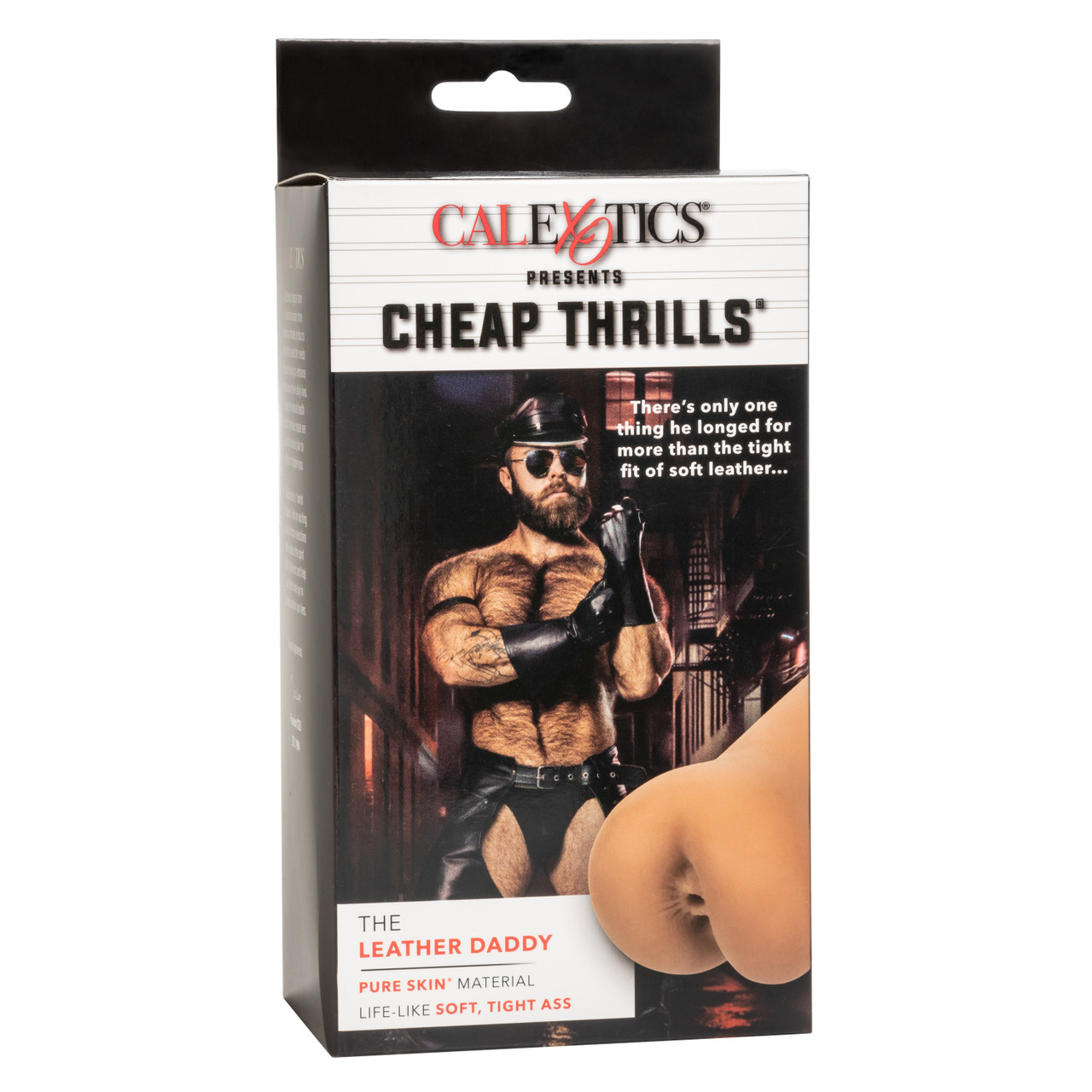 Cheap Thrills The Leather Daddy Stroker Ivory Light Skin Tone Beige from California Exotic Novelties. There is only one thing he longed for more than the tight fit of soft leather. Indulge in thrilling wet dreams with the naughty Cheap Thrills The Leather