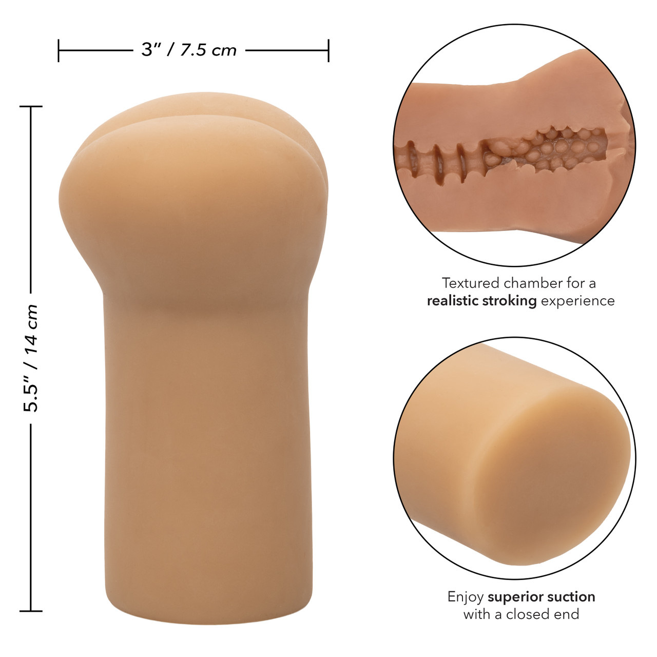 Cheap Thrills The Leather Daddy Stroker Ivory Light Skin Tone Beige from California Exotic Novelties. There is only one thing he longed for more than the tight fit of soft leather. Indulge in thrilling wet dreams with the naughty Cheap Thrills The Leather