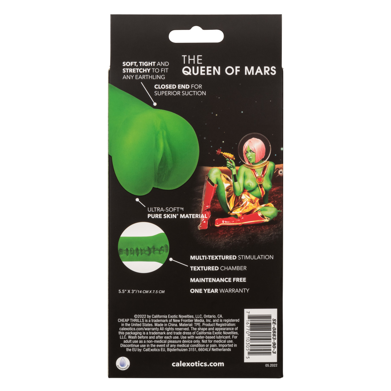 Cheap Thrills The Queen Of Mars Hulk Green Pussy Stroker from California Exotic Novelties. Blast off to a whole new galaxy of pleasure when you slip in the Cheap Thrills The Queen of Mars stroker. The closed end design provides superior suction