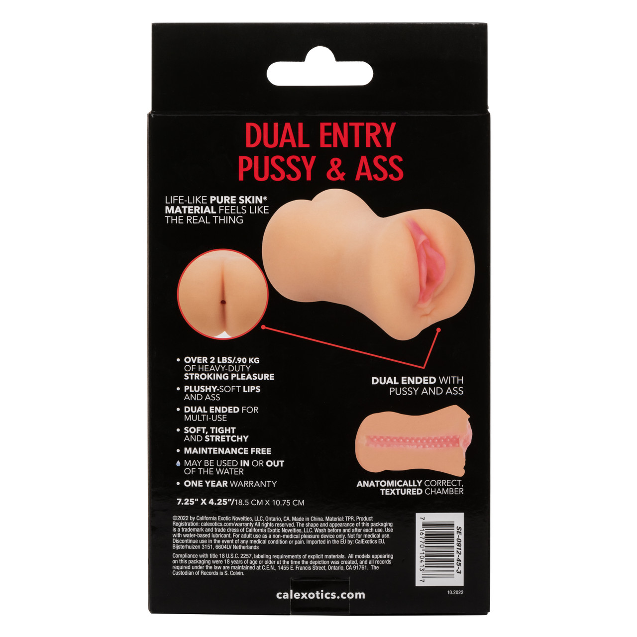 Stroke It Dual Entry Pussy and Ass Ivory Light Skin Tone from California Exotic Novelties. The Stroke It collection brings you the Dual Entry Pussy and Ass Stroker Sleeve meant to thrill with extreme Stroking action. Dive deep into over 2 pounds of heavy