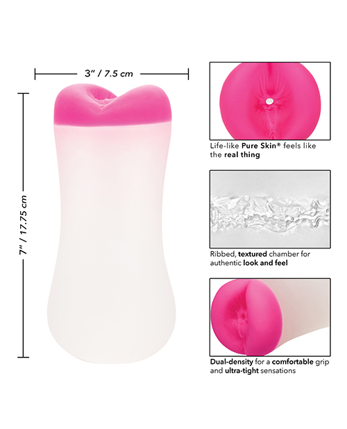 The Gripper Deep Ass Grip Stroker from California Exotic Novelties. Grab it like you want it grabbed. The Gripper Deep Ass Grip gives you the sensation you are looking for. This novel adult toy provides you with a dual density Pure Skin material that feel