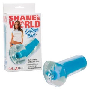 Shane's World College Tease Stroker Blue from California Exotic Novelties. It is your lucky night. You finally landed that little tease that everybody wants to bang. The Shaneâs World College Tease is ready to go all night with you as you stretch her ou