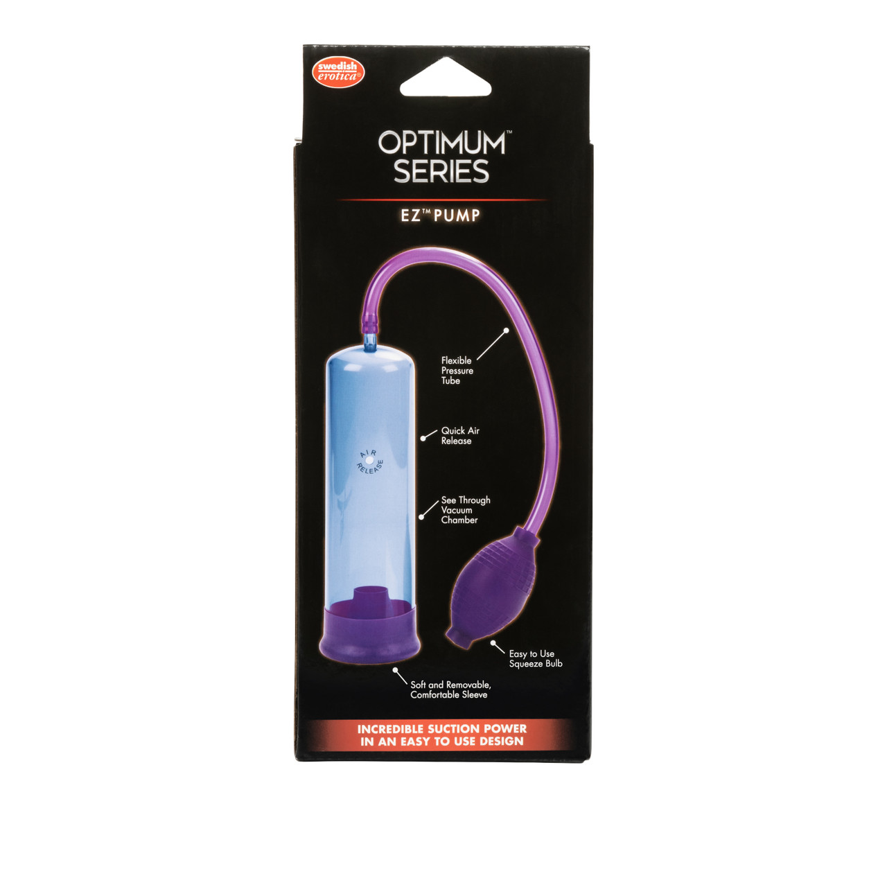 Optimum Series E-Z Penis Pump from California Exotic Novelties.Enhance your masculinity and erotic sensitivity with the E-Z Pump. The easy to use love Pump securely fits most men and delivers intense suction stimulation and power for maximum results. To s