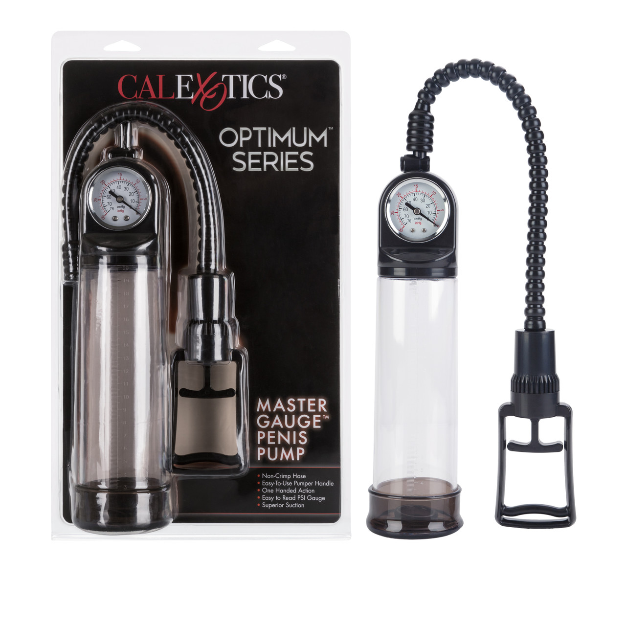 Optimum Series Master Gauge Penis Pump from California Exotic Novelties. Enjoy high tech design