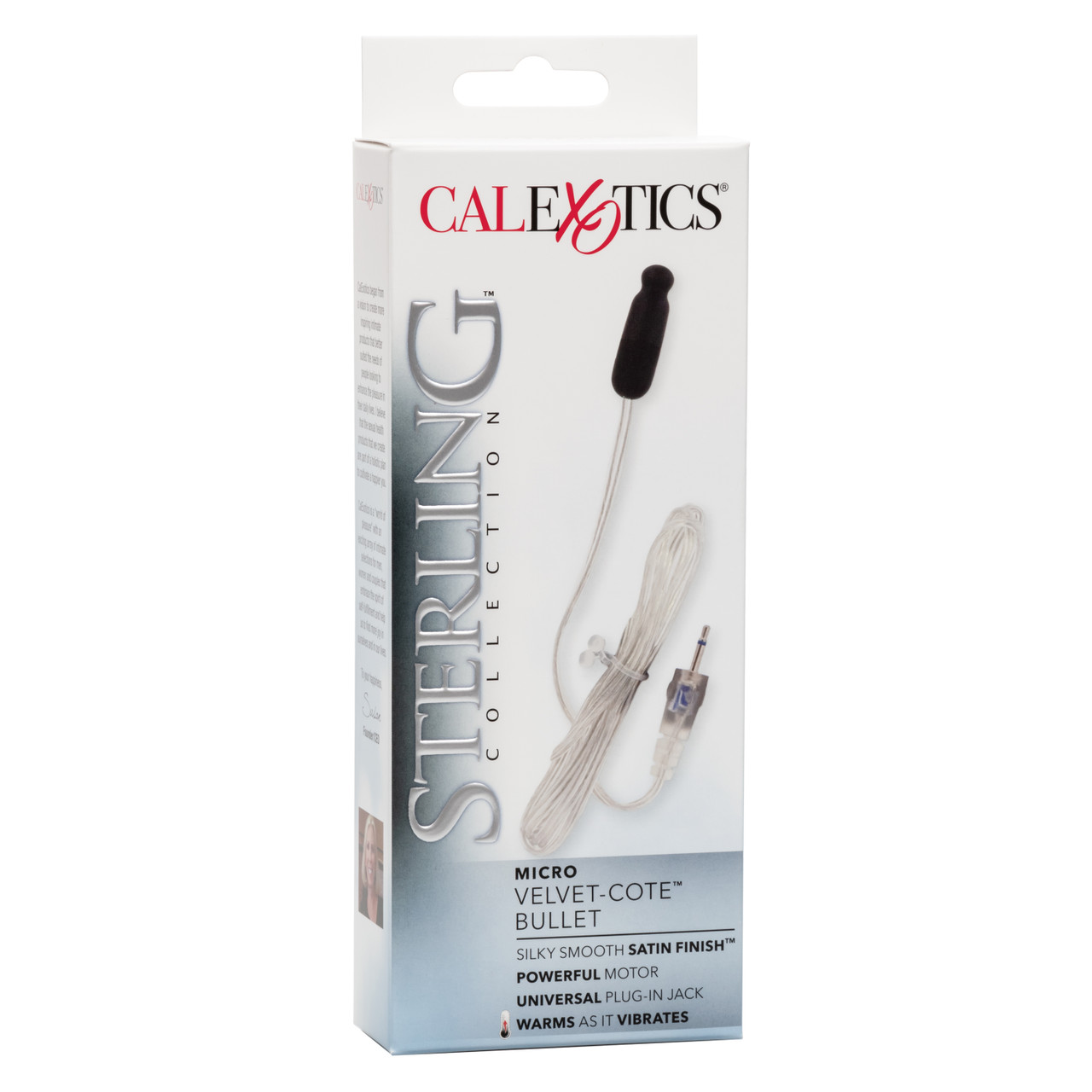 Sterling Collection Velvet Micro Bullet from California Exotic Novelties. Sophisticated women deserve sophisticated choices to match their style and deliver on their every desire. Creating your dream sex toy is easy with the Sterling Collection. This Coll