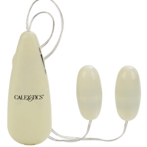 Pocket Exotics Glows In The Dark Double Bullet Vibrators from California Exotic Novelties. What sensations will you find in the dark? Discover new heights of pleasure with our Glow in the Dark Pocket Exotics Vibrating Glowing Double Bullet. In this soft s