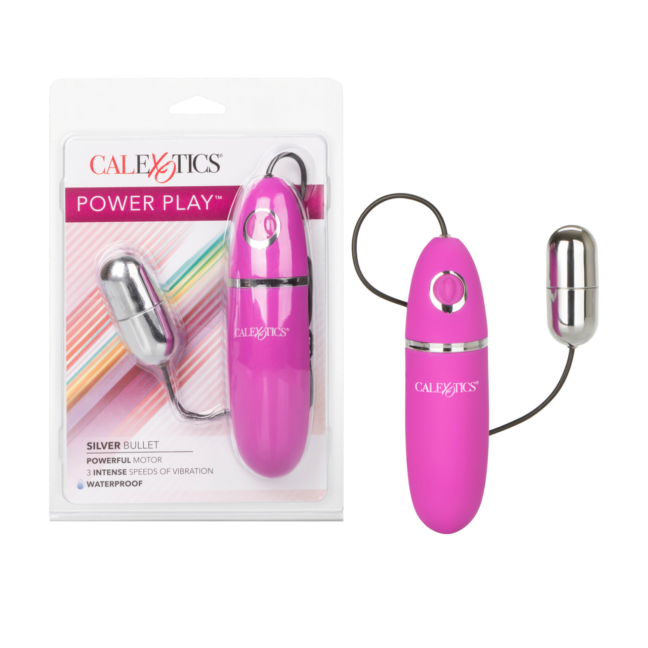 Power Play Silver Bullet Vibrator from California Exotic Novelties. Power up your play time with the smooth