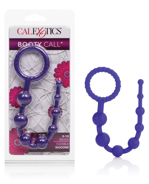 Booty Call X-10 Beads Purple from California Exotic Novelties. If you are looking for a sensual Prostate stimulator that is both stylish and safe